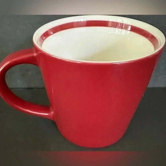 Starbucks 2010 fire engine red bone china Coffee Tea Hot Chocolate Mug Cup SALE! - Picture 3 of 6